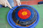 Siegerkuchen in Zielscheibenform
